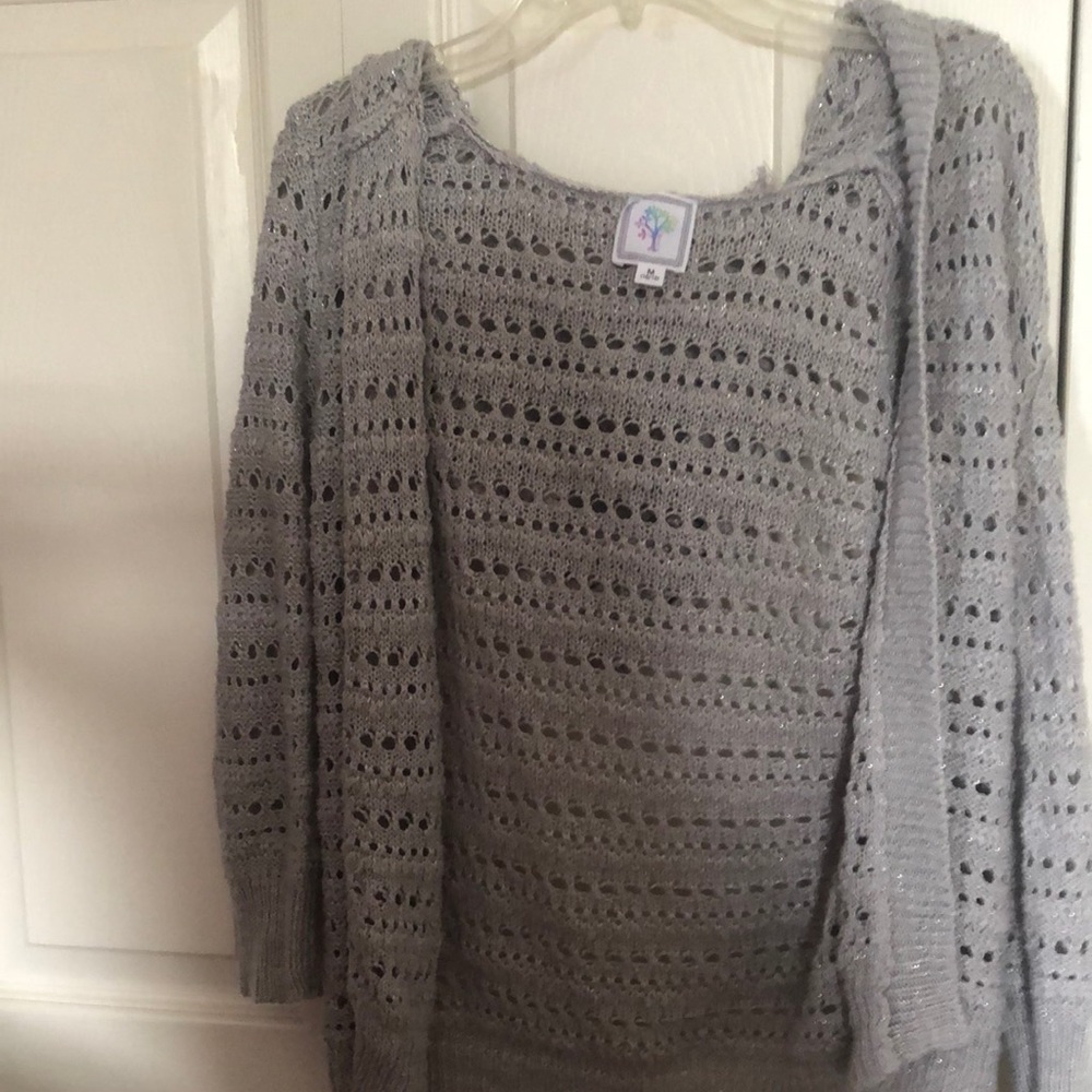 kids gray cardigan with hood